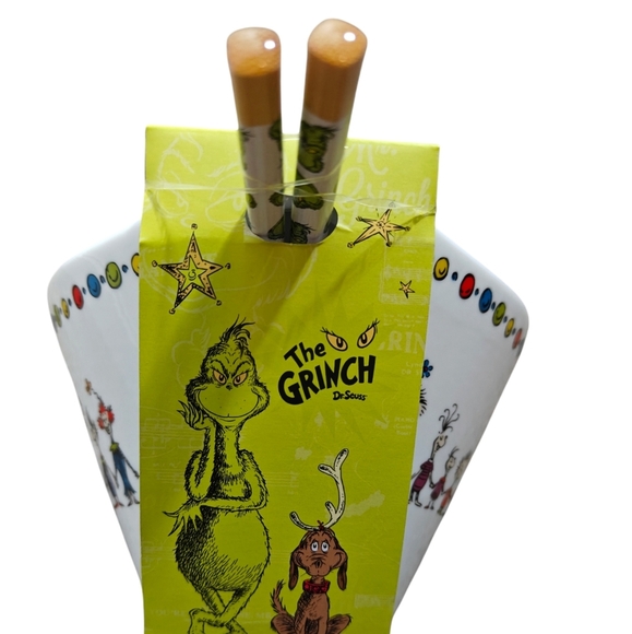 The Grinch Dr. Seuss Ramen Bowl And Chopsticks Set 65th Anniversary 17oz. - Picture 4 of 8